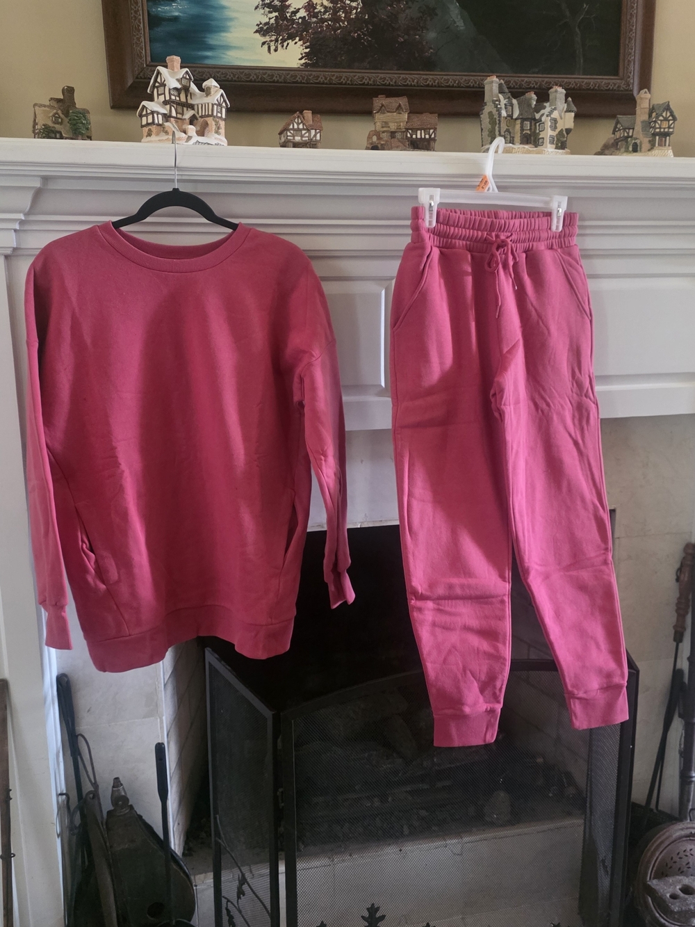 Zenana Outfitters Muted Pink Sweatshirt and Jogger Set - Picture 1 of 4
